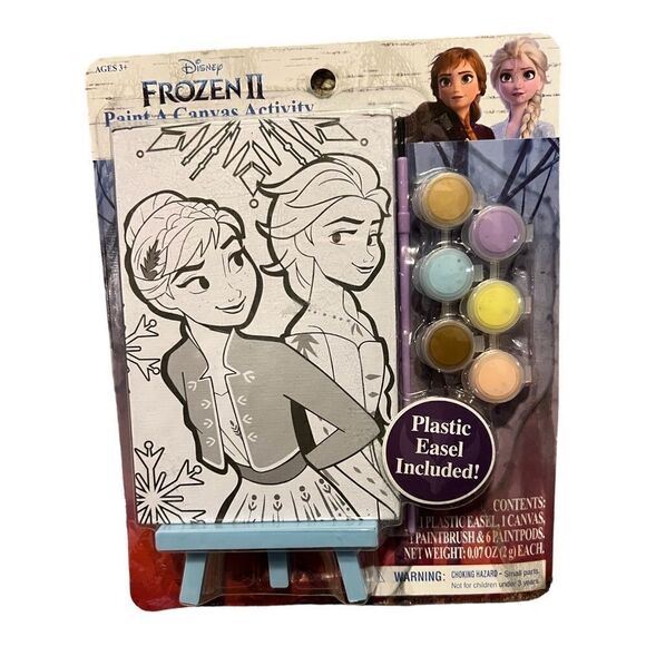 Disney Frozen Set of 3 Activity Sets Canvas Paint Sketch Pad Stickers New - Picture 2 of 7
